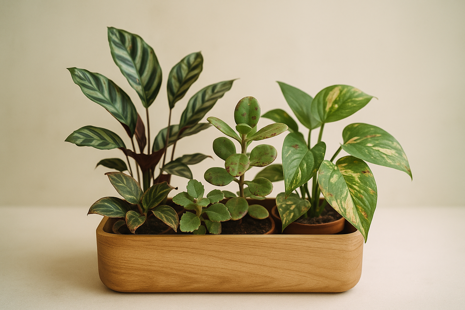 kneusjes plantenbox stijlvol zachte achtergrond